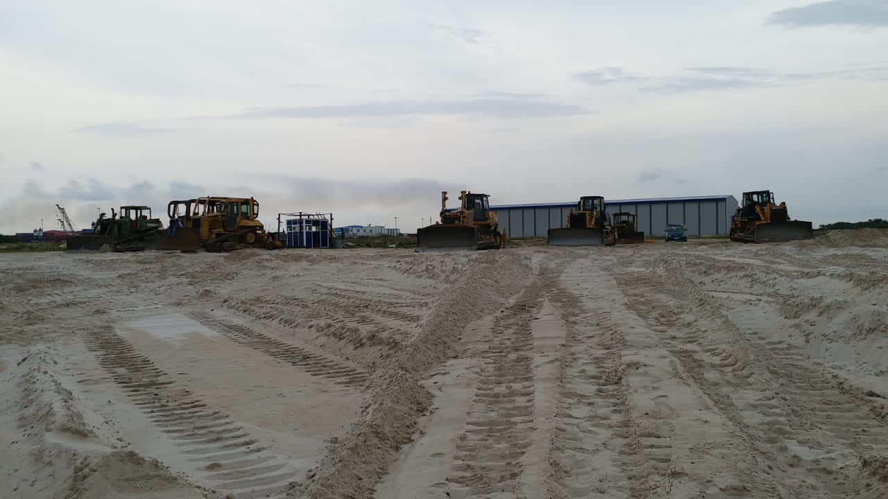 Civil and marine construction site